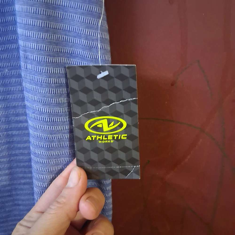 Athletic Works Men's Blue Patterned Tank Top - Picture 4 of 5